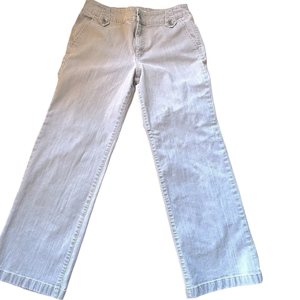 JEANSTAR gray ladies denim, size12, vintage, wide leg, excellent condition